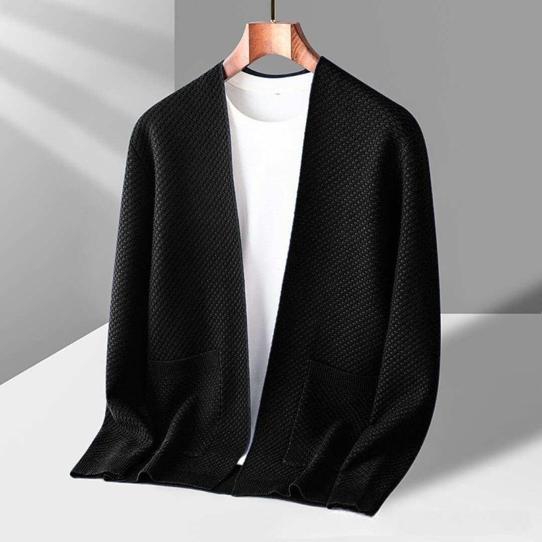 James™ - Comfortable Honeycomb Knit Cardigan