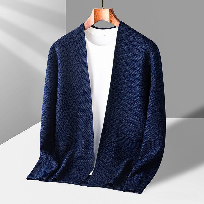 James™ - Comfortable Honeycomb Knit Cardigan