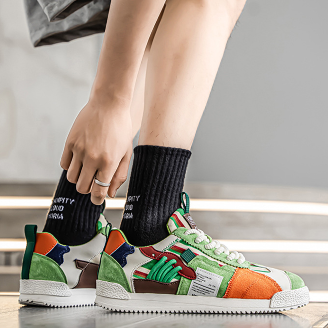 Edwardo | Retro Fragment Sneakers