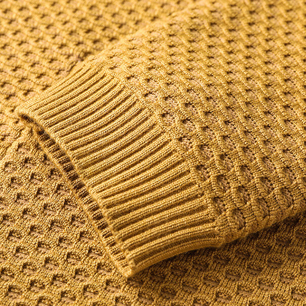 James™ - Comfortable Honeycomb Knit Cardigan