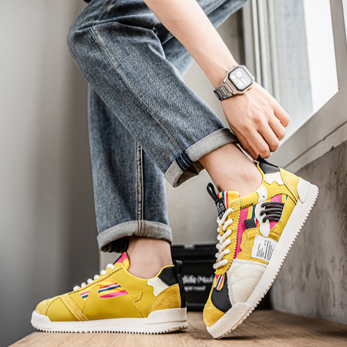 Edwardo | Retro Fragment Sneakers
