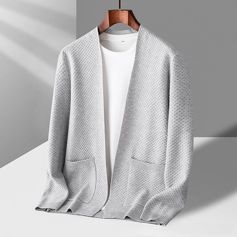 James™ - Comfortable Honeycomb Knit Cardigan