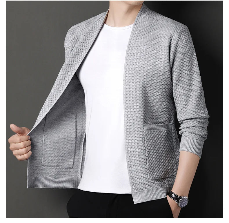 James™ - Comfortable Honeycomb Knit Cardigan