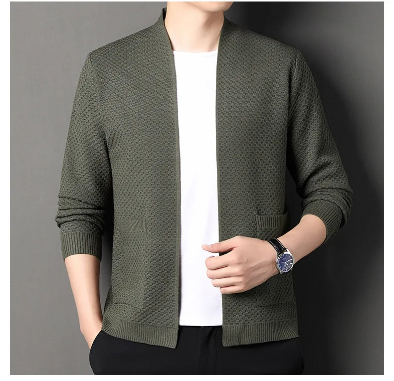 James™ - Comfortable Honeycomb Knit Cardigan