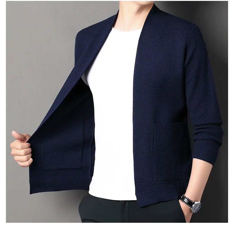 James™ - Comfortable Honeycomb Knit Cardigan