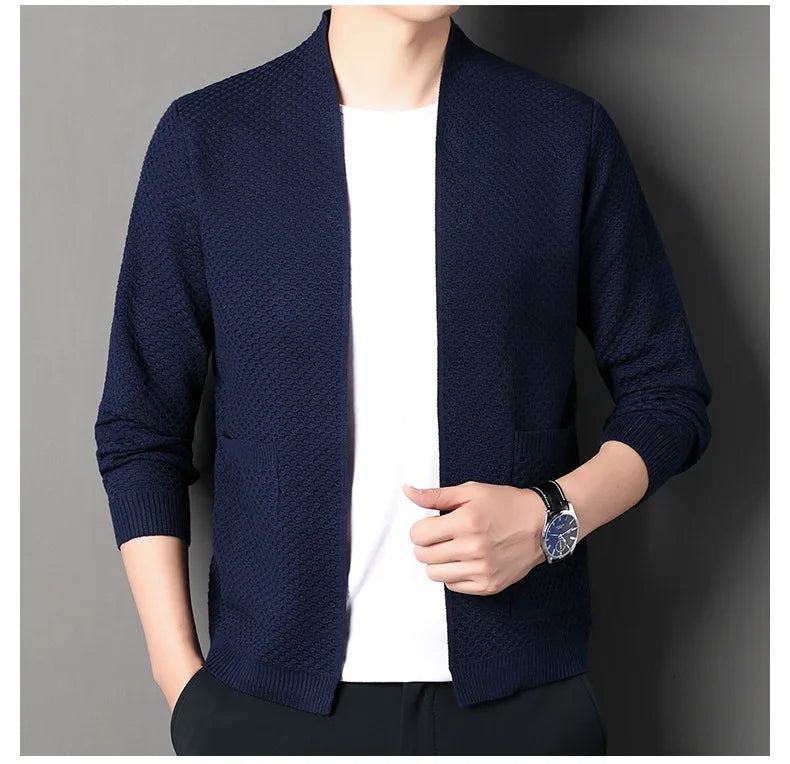 James™ - Comfortable Honeycomb Knit Cardigan