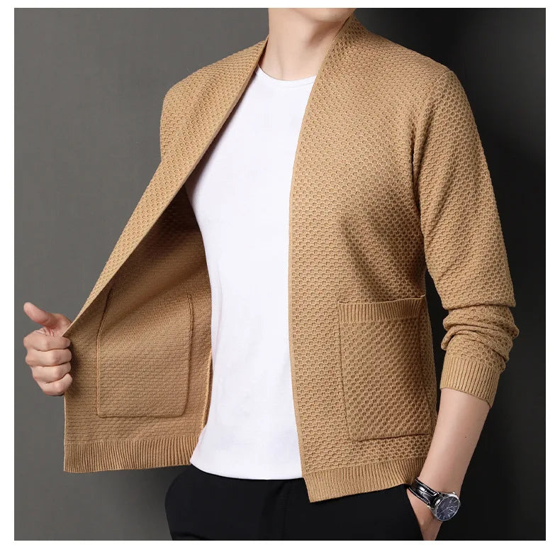 James™ - Comfortable Honeycomb Knit Cardigan